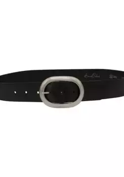 Кожаный ремень AnnaMatoni, застежка в стиле б/у, черный