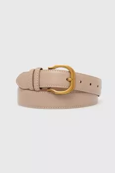 Кожаный ремень Answear Lab, бежевый