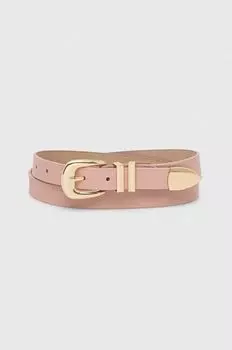 Кожаный ремень Answear Lab, розовый
