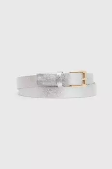 Кожаный ремень Answear Lab, серебряный