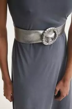 Кожаный ремень Answear Lab, серебряный