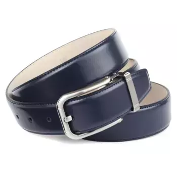 Кожаный ремень Anthoni Crown, элегантный деловой кожаный ремень, синий