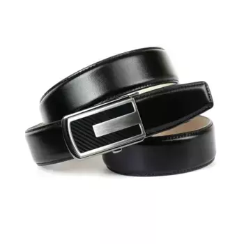 Кожаный ремень Anthoni Crown, элегантный деловой ремень, черный