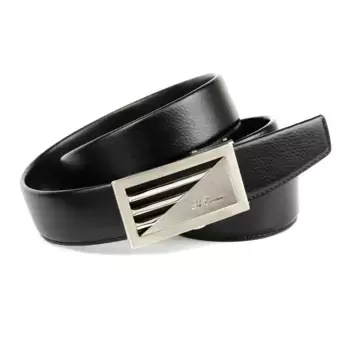 Кожаный ремень Anthoni Crown, элегантный мужской ремень, с тиснением, черный
