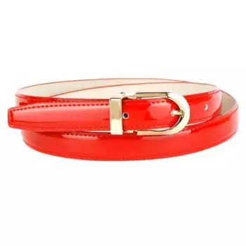 Кожаный ремень Anthoni Crown, элегантный ремень из лакированной кожи, красный