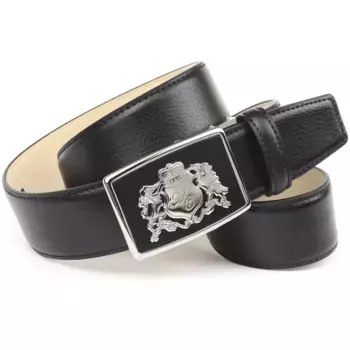 Кожаный ремень Anthoni Crown, автоматическая застежка, черный