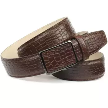 Кожаный ремень Anthoni Crown, автоматическая застежка, коричневый