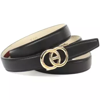 Кожаный ремень Anthoni Crown, бесступенчатый кожаный ремень, черный