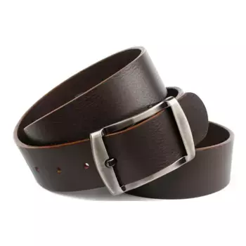 Кожаный ремень Anthoni Crown, цельнокожаный джинсовый ремень темно-коричневого цвета, коричневый