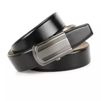 Кожаный ремень Anthoni Crown, деловой ремень, черный