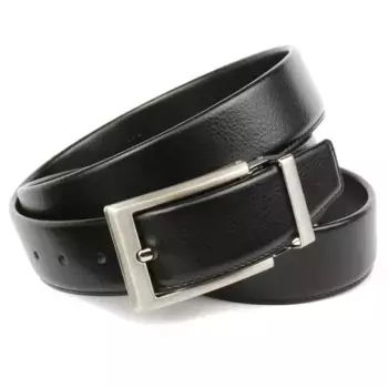 Кожаный ремень Anthoni Crown для классического делового образа, черный