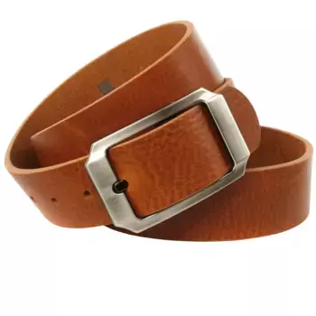 Кожаный ремень Anthoni Crown, джинсовый ремень с легкой структурой, цвет Cognac