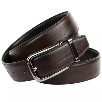 Кожаный ремень Anthoni Crown, классический двусторонний ремень, черный