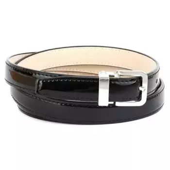 Кожаный ремень Anthoni Crown, классический ремень из лакированной кожи шириной 2 см, черный