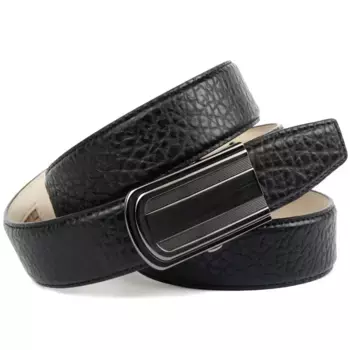 Кожаный ремень Anthoni Crown под моржа, черный