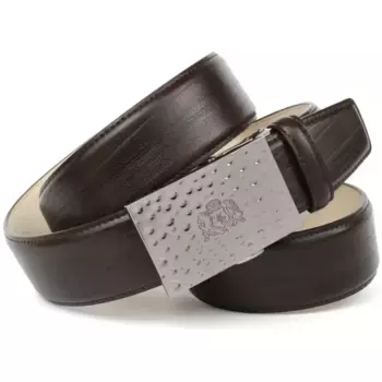 Кожаный ремень Anthoni Crown, повседневный кожаный ремень цвета мокко, коричневый