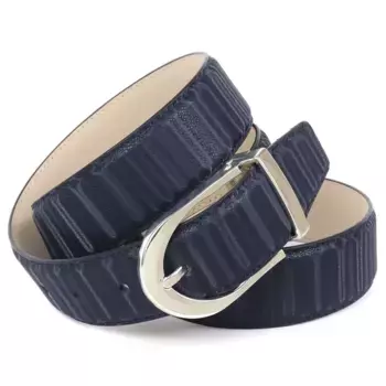 Кожаный ремень Anthoni Crown, ремень из инновационной кожи с 3D-видом, синий