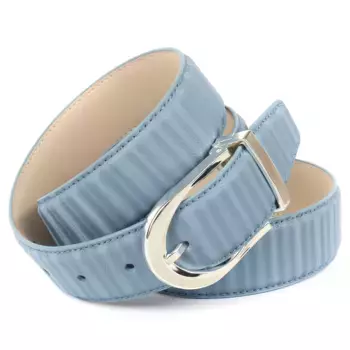 Кожаный ремень Anthoni Crown, ремень из инновационной кожи с 3D-видом, голубой