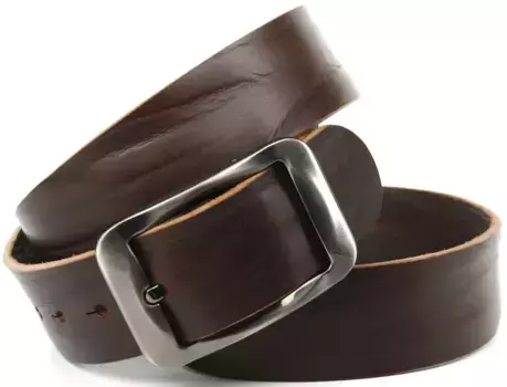 Кожаный ремень Anthoni Crown, ремень из зернистого денима, коричневый