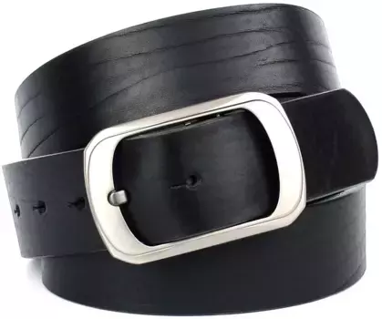 Кожаный ремень Anthoni Crown с фактурной поверхностью, черный