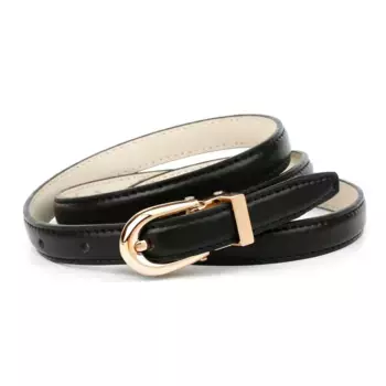 Кожаный ремень Anthoni Crown с тиснением оленя, овальной застежкой, черный