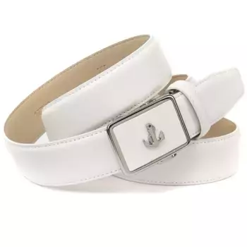 Кожаный ремень Anthony Crown Anthoni Crown, белый