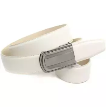 Кожаный ремень Anthony Crown Anthoni Crown, белый