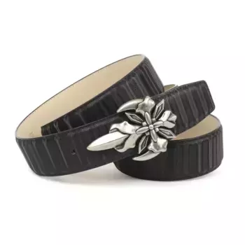 Кожаный ремень Anthony Crown Anthoni Crown, черный