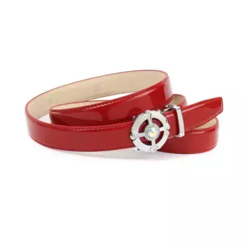 Кожаный ремень Anthony Crown Anthoni Crown, красный