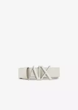Кожаный ремень Armani Exchange, белый