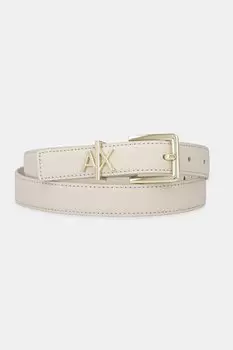Кожаный ремень Armani Exchange, бежевый