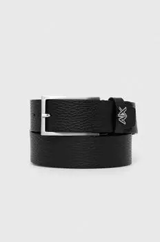 Кожаный ремень Armani Exchange, черный