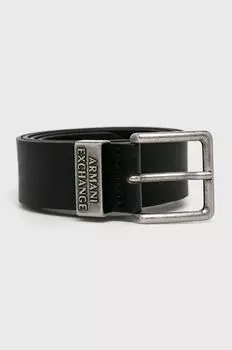 Кожаный ремень Armani Exchange, черный