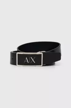 Кожаный ремень Armani Exchange, черный