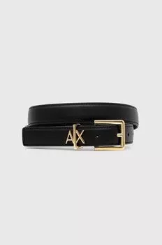 Кожаный ремень Armani Exchange, черный