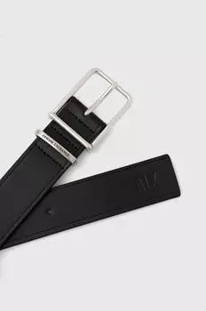 Кожаный ремень Armani Exchange, черный