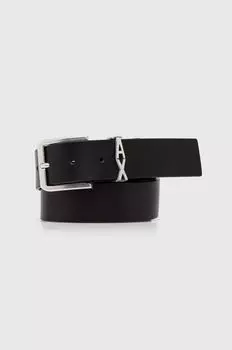 Кожаный ремень Armani Exchange, черный