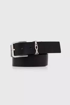 Кожаный ремень Armani Exchange, черный