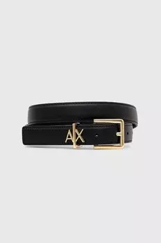 Кожаный ремень Armani Exchange, черный