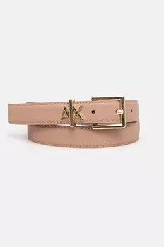 Кожаный ремень Armani Exchange, розовый