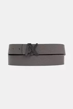 Кожаный ремень Armani Exchange, серый