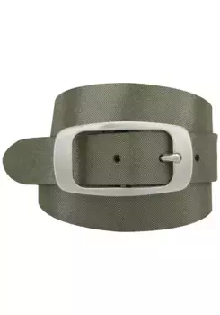 Кожаный ремень BERND GTZ, кожаный ремень из велюра с мягкой металлизированной пиксельной отделкой, зеленый