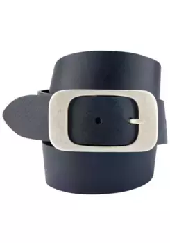 Кожаный ремень BERND GTZ с эффектной плоской застежкой, синий