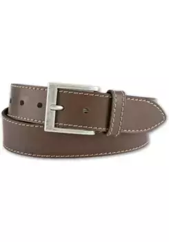 Кожаный ремень BERND GTZ с эффектным прошитым краем, цвет Cognac