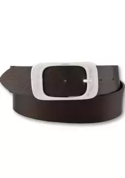 Кожаный ремень BERND GTZ с характерной большой дизайнерской застежкой, коричневый