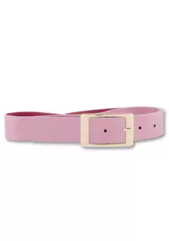 Кожаный ремень BERND GTZ со стильной и элегантной прямоугольной застежкой, розовый