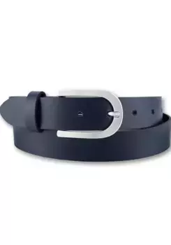 Кожаный ремень BERND GTZ, тонкая, гладкая поверхность, застежка в виде подковы, цвет морской волны