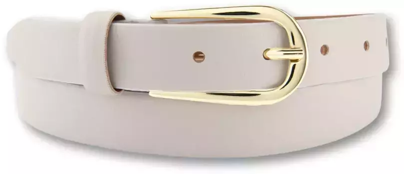 Кожаный ремень BERND GTZ, застежка в форме золотой подковы, кремовый