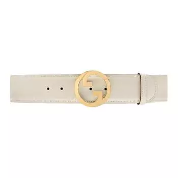 Кожаный ремень Blondie GUCCI, белый