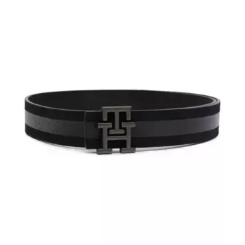 Кожаный ремень-бляшка 3,5 Tommy Hilfiger, черный